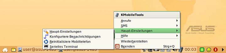 KMobiletools-Einstellungen: Gerät