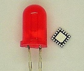 SI4735 IC versus LED - Größenvergleich (BK)